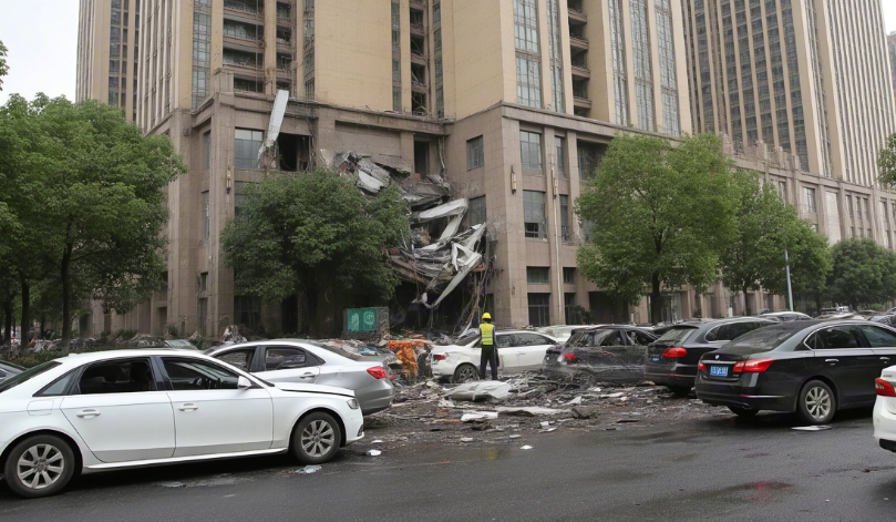 武汉一高楼外墙脱落砸中轿车致1死物业责任么