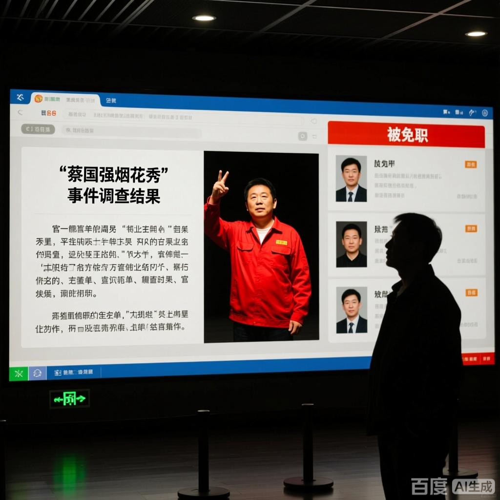 官方通报“蔡国强烟花秀”事件调查核查情况,多人被免职