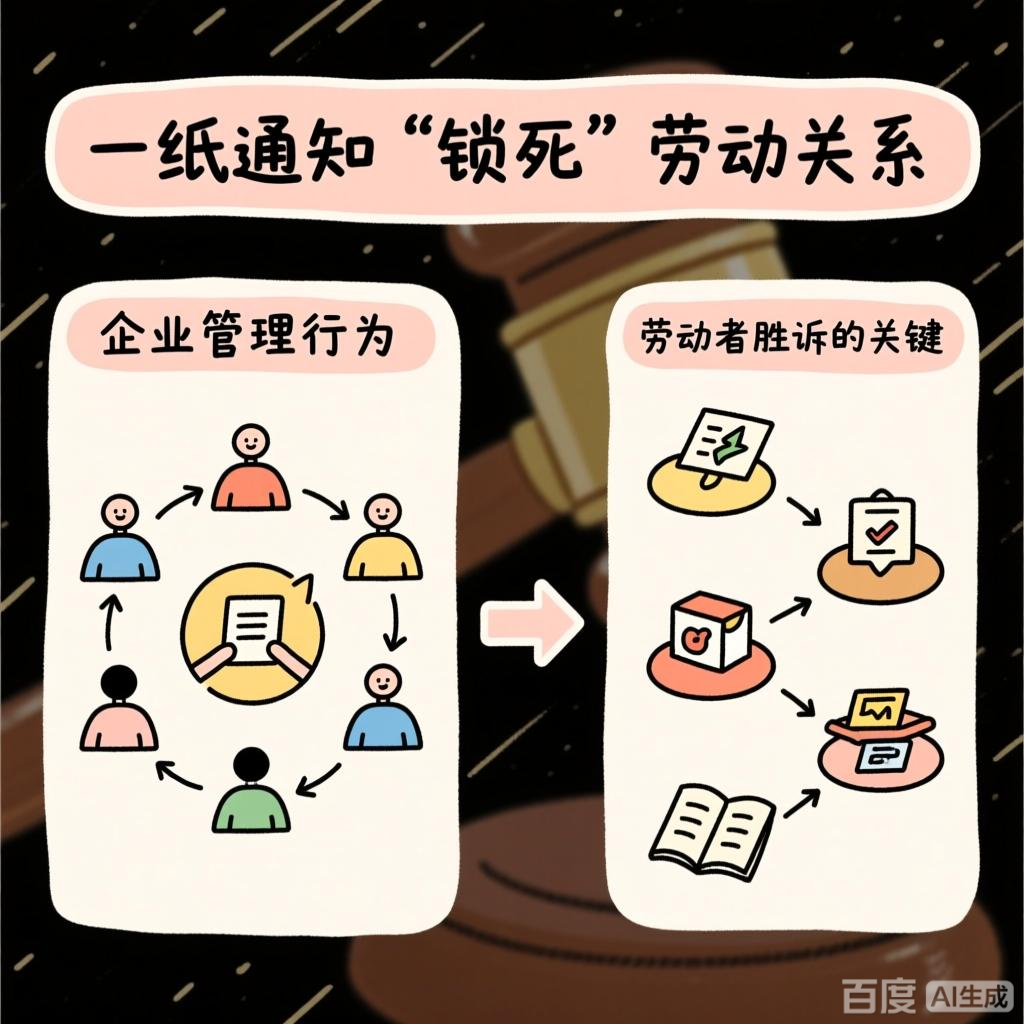 一纸通知“锁死”劳动关系：企业管理行为如何成为劳动者的胜诉关键？