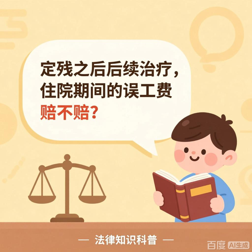 定残之后后续治疗，住院期间的误工费赔不赔？