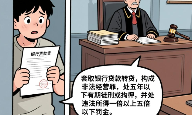 套取银行贷款转贷非法获利怎么判？