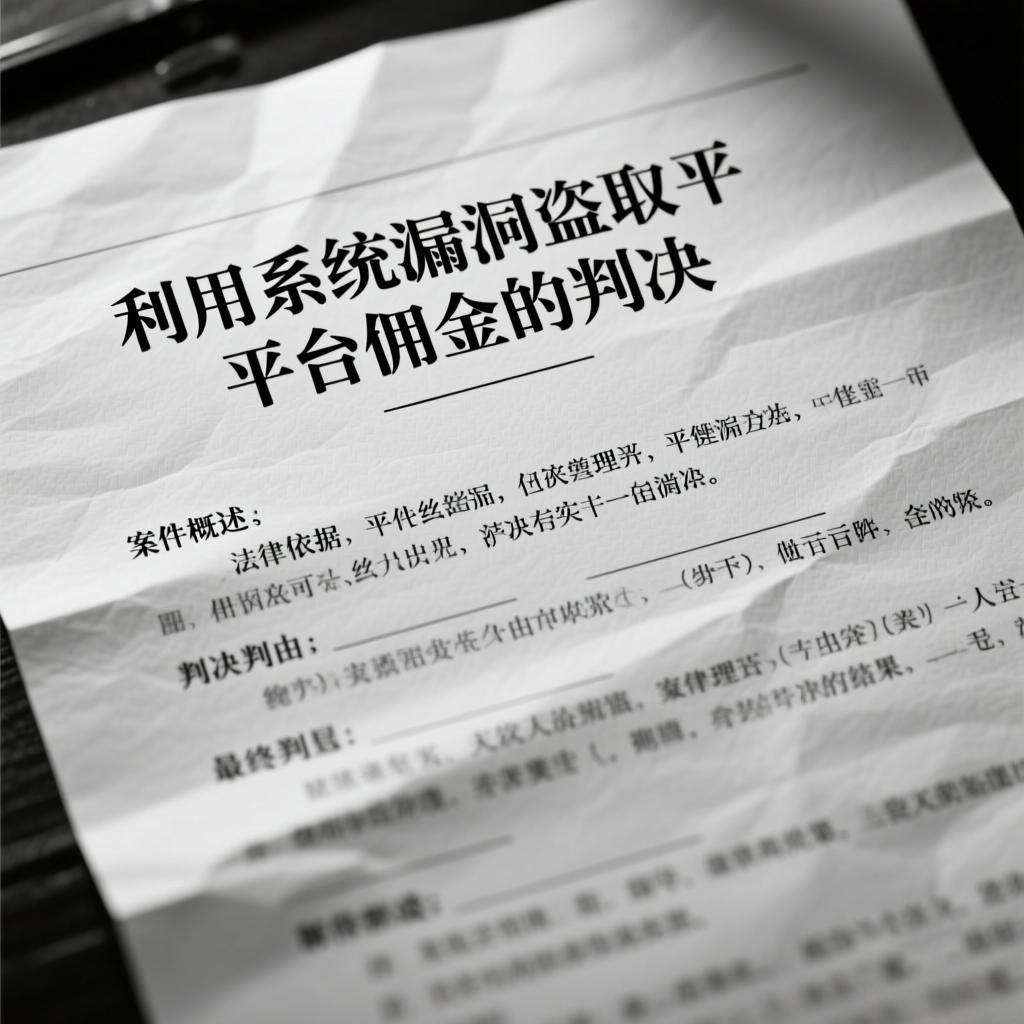 利用系统漏洞盗取平台佣金，怎么判？