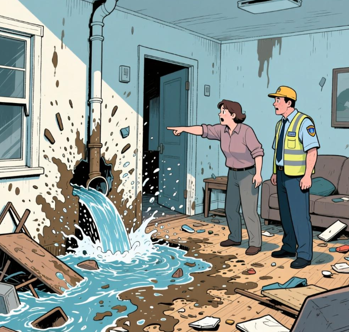 污水倒灌致房屋受损，多方责任如何划分？