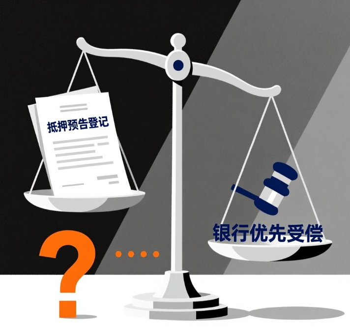 只办了抵押预告登记，没办正式抵押，银行能优先受偿？