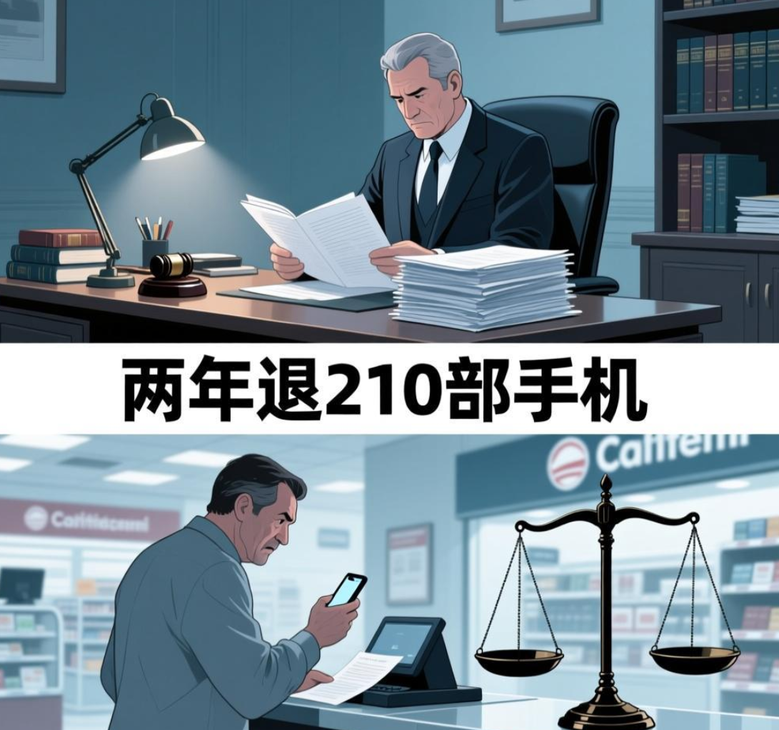 两年退210部手机，谎称卡顿退货被拒，法院驳回诉求冤吗？