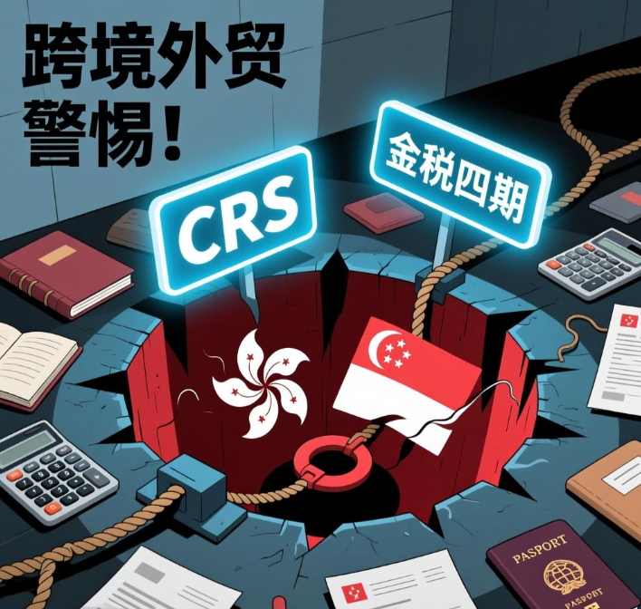 跨境外贸警惕！香港/新加坡设公司“避税”？CRS+金税四期已精准锁坑！