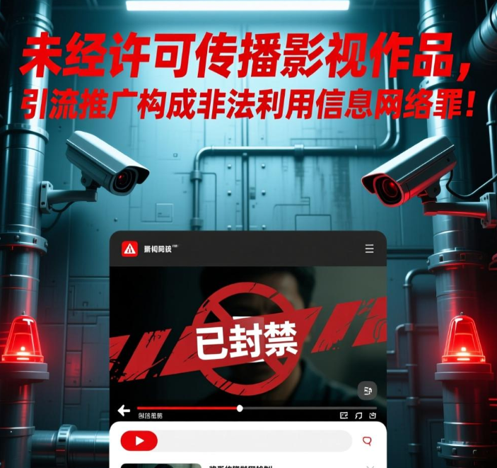 未经许可传播影视作品，引流推广构成非法利用信息网络罪！