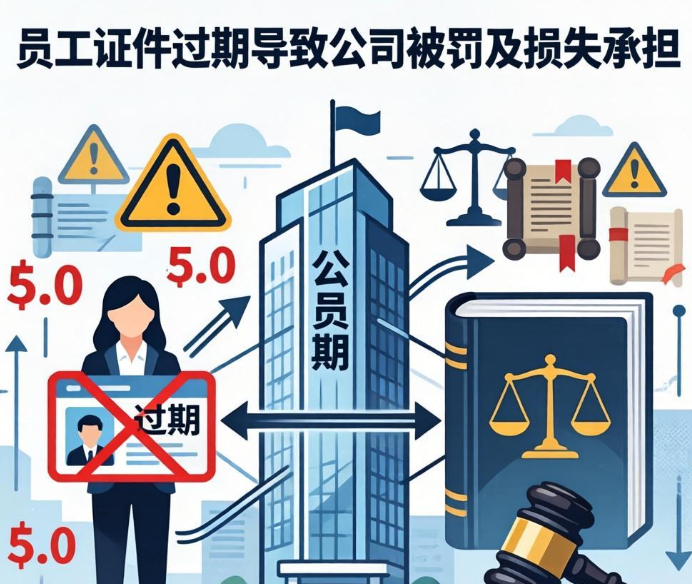 员工证件过期公司被罚，损失由谁承担？