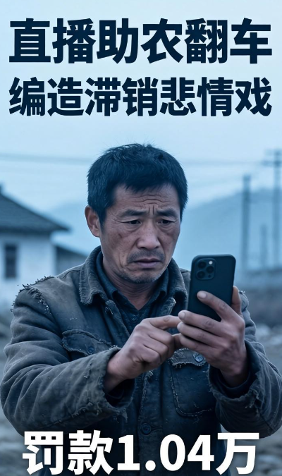 假扮村主任、编造滞销悲情戏？直播助农翻车被罚 1.04 万！