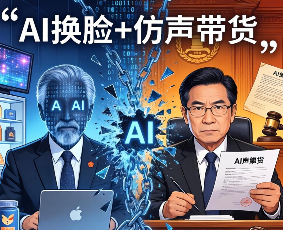 AI 换脸 + 仿声带货？盗用专家肖像合成语音卖书，判赔 12 万还得道歉！