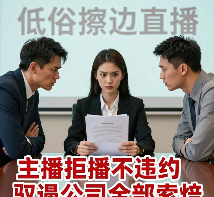MCN 逼主播低俗擦边直播？主播拒播不违约，驳回公司全部索赔！