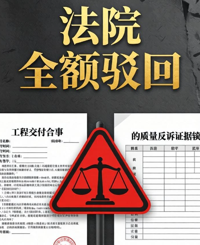 工程已交付可以赖账？质量反诉无证据，法院全额驳回！