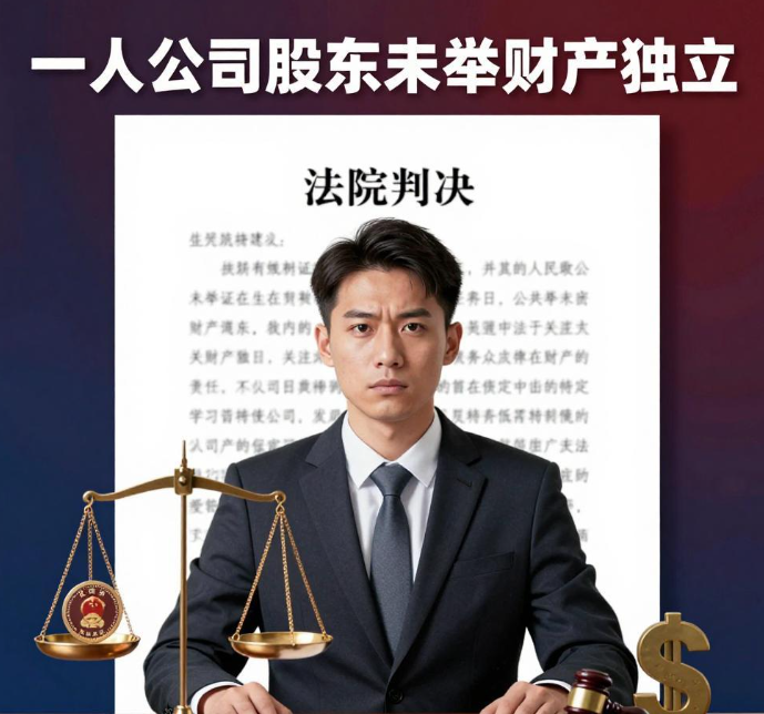 一人公司股东未能举证财产独立，法院判令其对 1.59 万公司债务兜底！
