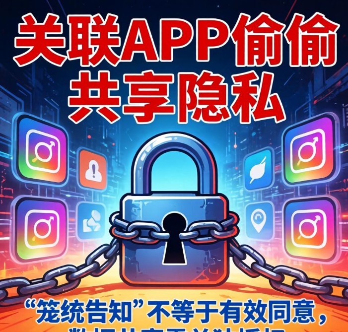 关联 APP 偷偷共享你的隐私！“笼统告知” 不等于有效同意，数据共享需单独授权！