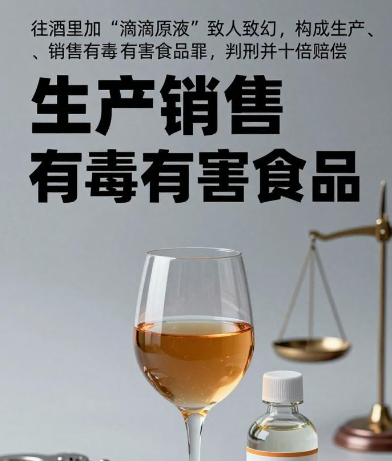 往酒里加 “滴滴原液” 致人致幻！构成生产、销售有毒、有害食品罪，判刑并十倍赔偿！