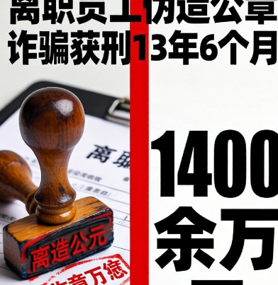 离职员工伪造公章订单，诈骗 1400 余万！被判 13 年 6 个月，从重严惩！