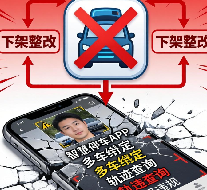 智慧停车 APP 偷偷抓拍人脸！还能随意绑定 5 台车、查询行踪轨迹，全面下架整改！