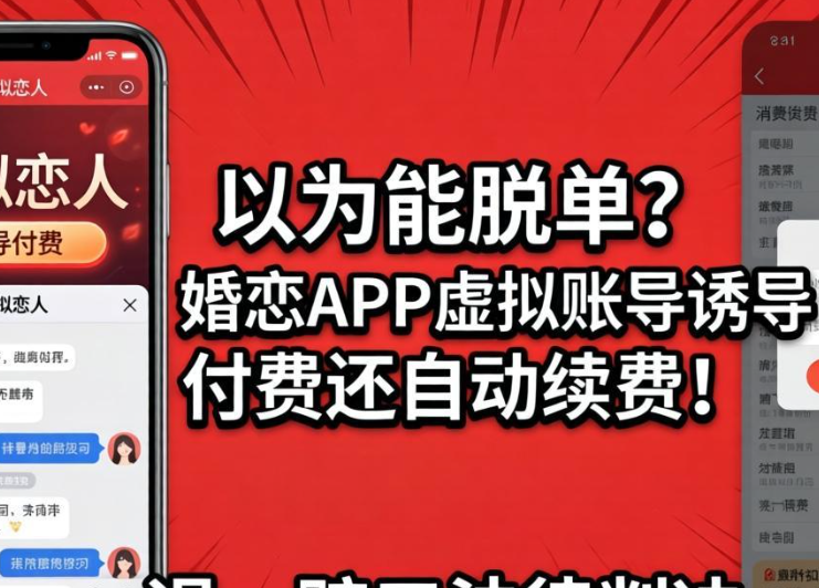 以为能脱单？婚恋 APP 用虚拟账号诱导付费，还偷偷自动续费，被判退一赔三！