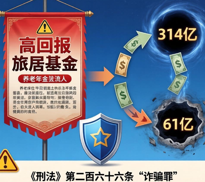 轻信养老床位、旅居基金高回报，314 亿非法集资，留下 61 亿窟窿，全员依法追责！