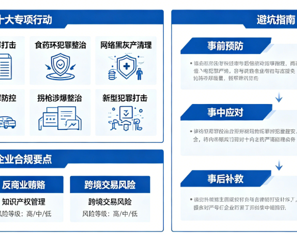 公安部十大刑事打击专项行动梳理，企业合规避坑指南来了！
