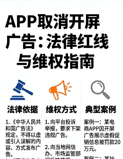 APP取消开屏广告，一文读懂治理背后的法律红线与维权指南！